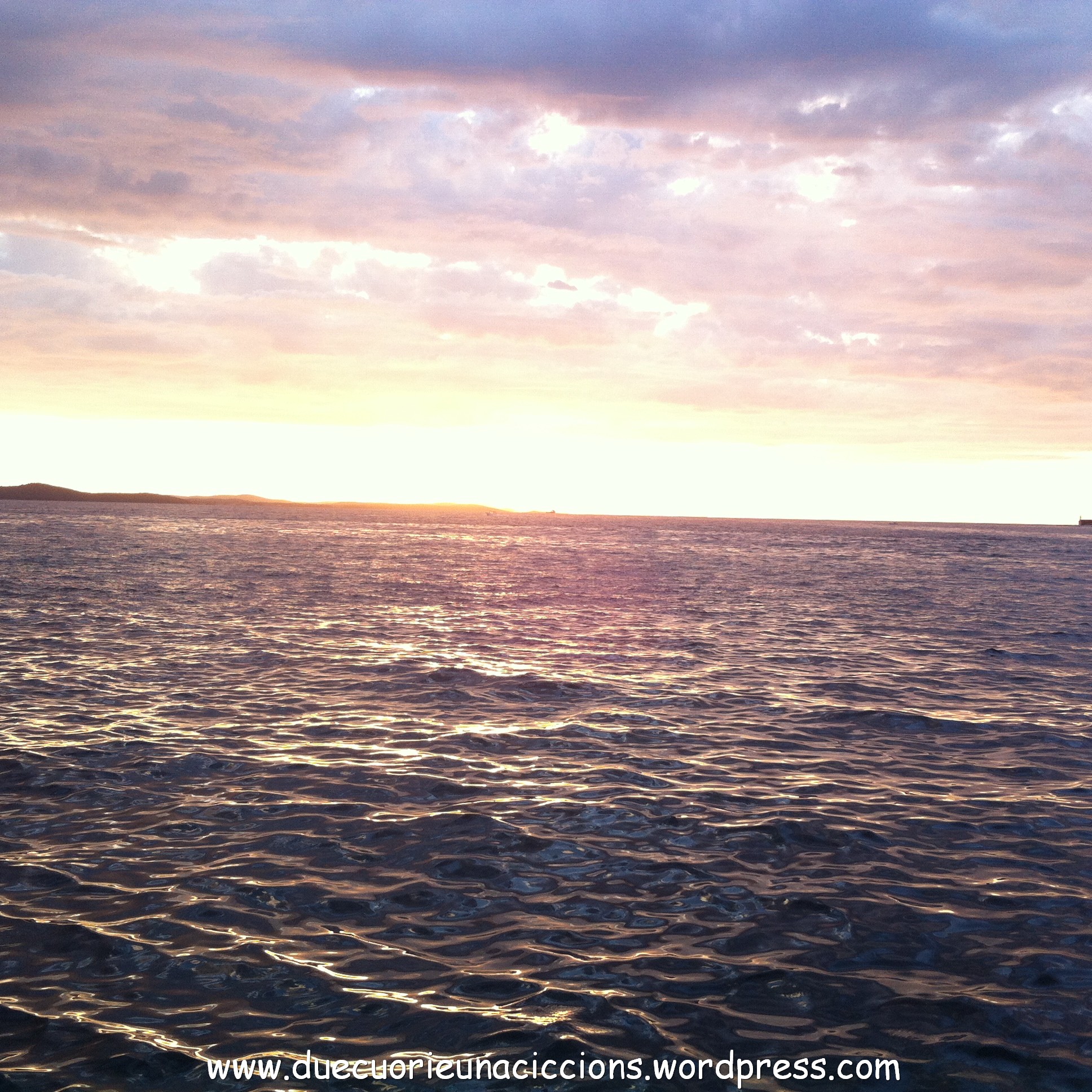 sunset on the sea zadar